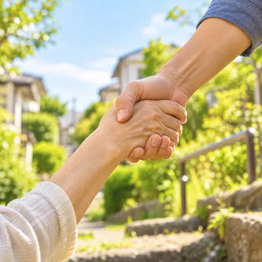 困っている人に手を差し伸べるイメージ